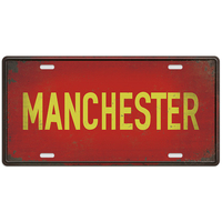 Placa de decoración de matrícula de 15x30cm, cartel de hojalata personalizado Vintage, cartel de Metal de ciudad Vintage, arte de pared Retro decorativo