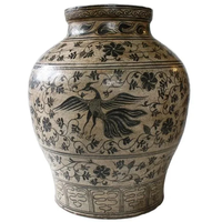 Vas Antik Vintage Dekoratif Wadah Bunga Untuk Meja, Rumah, Kantor, Ruang Tamu, Pajangan Interior, Pot & Wadah Tanaman