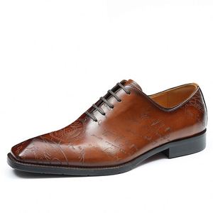 Zapatos Formales de Negocios para Hombre, Personalizados de Lujo, Completamente en Cuero, con Forro de Cuero Oxford Genuino y Detalles Perforados - Product Image 1