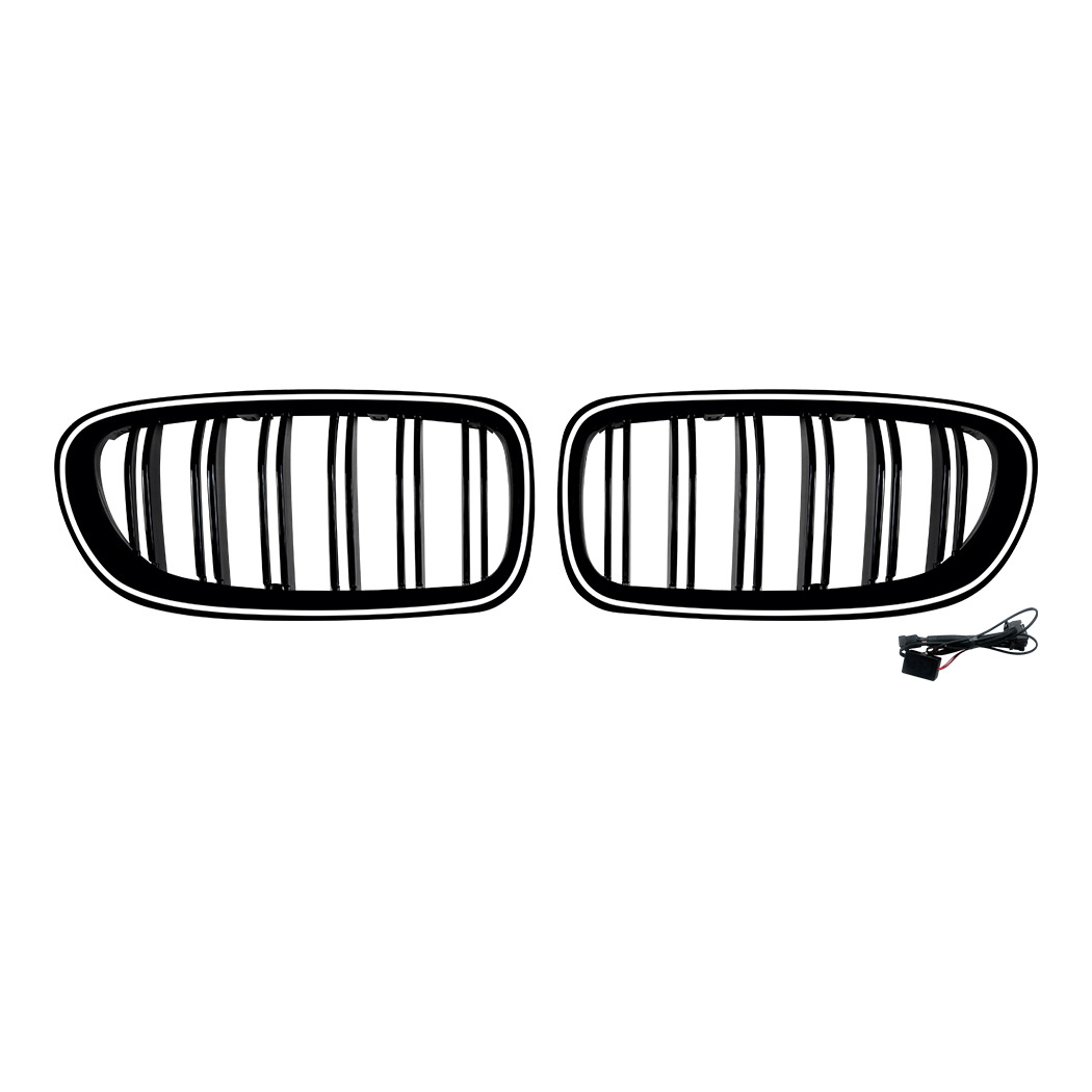 All parallel bars in black with lights