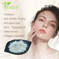 Kolagen tripeptida 99% Tripeptide-29 bubuk putih molekul kecil peptida aktif kosmetik kelas 2 tahun hidup rak CAS 2239-60-0
