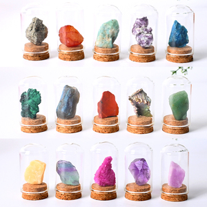Colecciones de Rocas y Minerales con Botella de Vidrio, Cristal Curativo, Espécimen Decorativo - Product Image 1