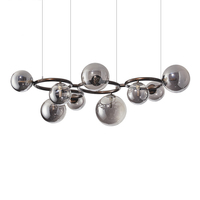 Lustre en fer LED de style moderne fabriqué sur mesure, décoration intérieure, lampe suspendue pour la maison ou l'hôtel, luminaire élégant