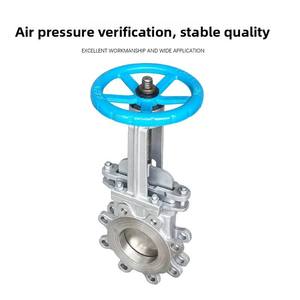 Vanne à lame coulissante manuelle en acier moulé DN65 PZ73H-10C/16P pour drainage des résidus industriels, eau, gaz, huile et milieux en pipeline - Product Image 5