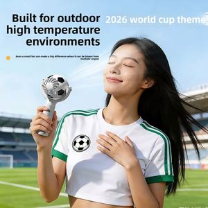 2026 Football New Mini Silent USB Halter Neck Mobile <b>Phone</b> Holder Handheld Fan Keyboard <b>Control</b> - Product Image 5