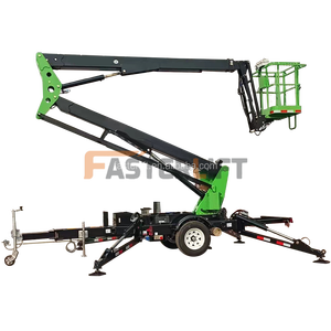 Elevador de pluma plegable montado en remolque Elevador de araña de 6m a 20m Mini elevador de pluma montado en remolque remolcable - Product Image 3