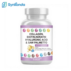 Suplemento de Colágeno Vegano en Cápsulas Orgánicas 1000mg Biotina 10000mcg Queratina <span class=keywords><strong>Saw</strong></span> Palmetto Ácido Hialurónico Vitaminas para Cabello, Piel y Uñas - Product Image 1