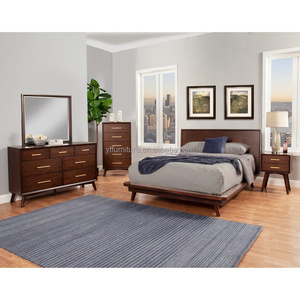High Quality 7 <strong>Drawer</strong> Wood Dresser in <strong>Walnut</strong> Brown Wooden Chest of <strong>Drawers</strong> - Product Image 5