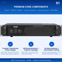 700W *2 Stereo Sınıf-AB Amplifikatör, XLR Dengeli Giriş, Metal Gövde, Yüksek Çözünürlüklü Ses HG-A2700, Okul Oditoryumu ve Sinema PA Sistemleri için