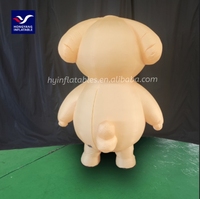 Adorable chiot personnalisé gonflable PVC modèle 3m taille gonflable personnage planète boule miroir avec ventilateur pour écran boule affiche