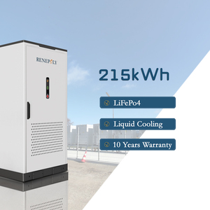 Gabinete de Almacenamiento de Energía LiFePO4 Refrigerado por Líquido Renepoly 215kW 0.5C BESS para Uso Comercial e Industrial en Redes Híbridas - Product Image 1
