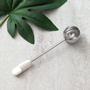 UJ-TI118 Boule à thé créative en acier inoxydable avec poignée rotative, infuseur à thé rond - Product Image 4
