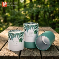 Boîte d'emballage de thé en tube de papier kraft biodégradable de qualité alimentaire personnalisée avec impression de luxe OEM ODM