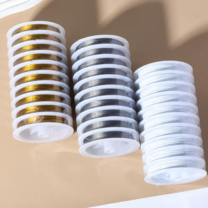 Fil perlé en acier inoxydable plaqué or 18 carats de 0,25/0,3/0,5/0,6 mm pour la fabrication de bijoux, bracelets et colliers, accessoires et apprêts - Product Image 6