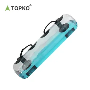 Borsa per il sollevamento pesi gonfiabile portatile con manubri morbidi con cuscinetti ad acqua trasparente TOPKO