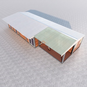 Casa prefabbricata casa casa casa prefabbricata a ponte piatto 6-in-1 contenitore di lusso Design Flat-Pack per vita fatta in acciaio pannello Sandwich - Product Image 5