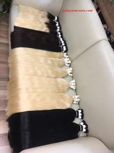 Extensions de cheveux humains 100% vierges Remy, 8-40 pouces, lisses crépus, double trame, fabriquées à la machine - Product Image 3