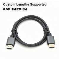 Kabel Video HD Male to Male 4K 60Hz Ultra Tipis Lembut Konduktor Tembaga Penuh Cangkang Paduan Aluminium
