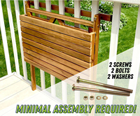 Table de balcon d'extérieur pliable en bois d'acacia, barre de pont Portable pour balcon d'appartement, balustrade et meubles de porche