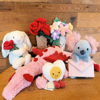 Ensemble de jouets en peluche Saint-Valentin 2026, Cadeau de couple Cœur Rose, Animaux en peluche super doux pour elle et lui