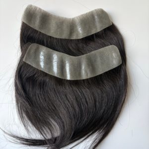 Mái tóc giả tự nhiên bằng tóc người, kiểu mái chéo, dành cho nam và nữ, dài 6 inch, dùng cho phần trán. - Product Image 4