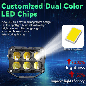 ไฟสปอร์ตไลท์ LED สำหรับรถออฟโรด 120W สว่างพิเศษ 4x4 6smd พร้อมพัดลมระบายความร้อนภายนอก อุปกรณ์ตกแต่งรถยนต์ - Product Image 5