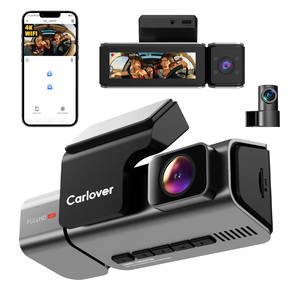 카러버 GPS 4K 어안렌즈 3채널 AI 블랙박스 5G 와이파이 히든 전방 후방 실내 차량 카메라 블랙박스 <span class=keywords><strong>DVR</strong></span> - Product Image 1