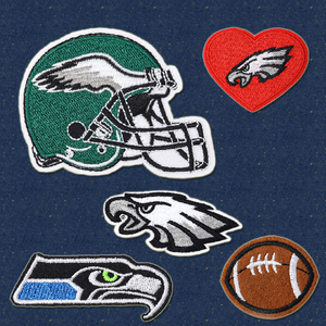 Rugby <span class=keywords><strong>Patch</strong></span> Ijzer Op Sport Voetbal Borduurwerk Nfl Team Logo Philadelphia Adelaars Patches Voor Pet - Product Image 1