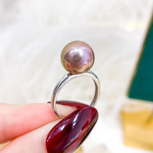 WENCHI S925 Argent DIY Bijoux en perles 12-14mm Perles vides Édition légère Ensemble d'accessoires pour bague Modèle 11847 - Product Image 3