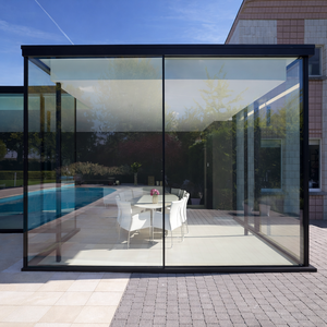 Véranda <span class=keywords><strong>extérieure</strong></span> moderne et contemporaine avec toit incliné et verre trempé pour un espace de vie relaxant, maison, commerce, <span class=keywords><strong>sur</strong></span> <span class=keywords><strong>mesure</strong></span> - Product Image 5