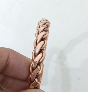 Classic Handcrafted Copper Bangle Bracelet With Magnetic Design Adjustable Fit For Men Women Casual And Formal Styling - Product Image 1