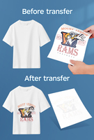 Papier transfert thermique jet d'encre blanc haute température pour T-shirts en coton A4, dessins DIY, transfert thermique longue durée, facile à utiliser