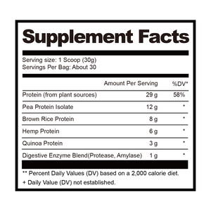 Proteína Vegetal Completa en Polvo, Mezcla de Aislado de Alta Pureza, Formulaciones Personalizadas, Marca Privada OEM, COA, GMP, ISO, Certificación Orgánica - Product Image 4