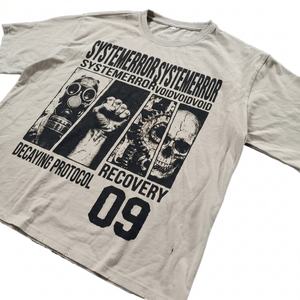 Camiseta de algodón Y2K para hombre, estilo urbano, con estampado personalizado, lavado vintage, efecto desgastado, oversize, gráfico, 280 g/m², venta al por mayor - Product Image 1