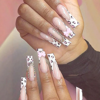 Prix de gros haute qualité presse amande sur les ongles avec de la colle OEM ODM marque privée faux ongles ongles artificiels