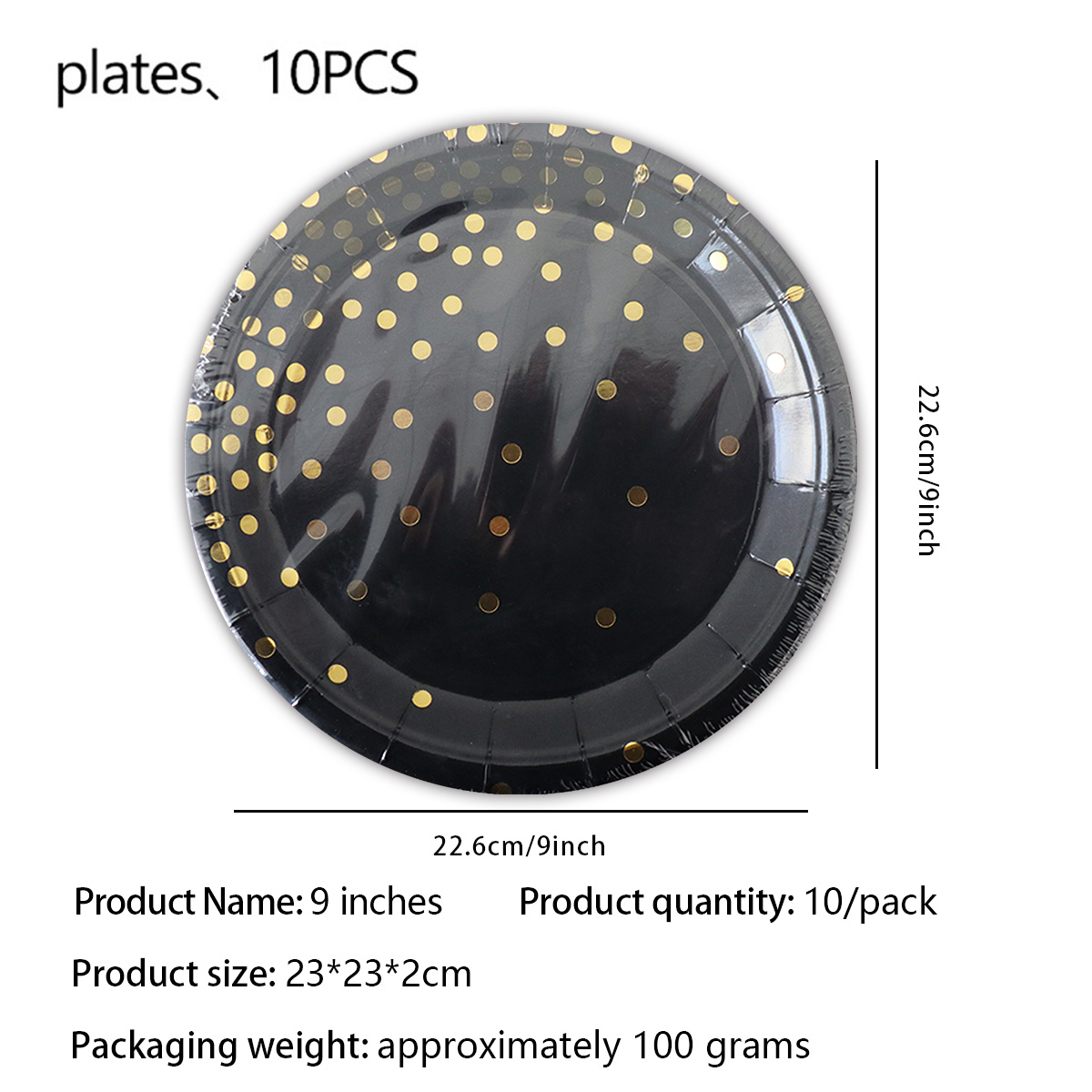 9-10 piezas NEGRO