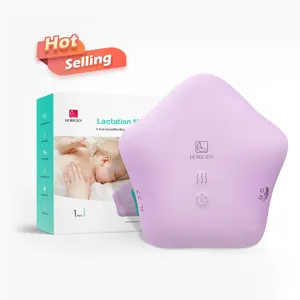factory wholesale food medical grade Liquid silicone heating warming breast care 2 in 1electric lactation massager breast