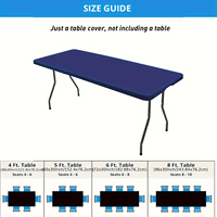 Housse de table rectangulaire élégante en spandex extensible pour cérémonie de mariage et réception, sans plis, écologique et personnalisable
