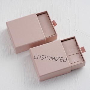 <b>Thin</b> 2mm Kraft Cardboard Drawer for Jewelry and Calendar Gift Packaging UV Advantageous Sliding Box with Embossing Printing - Product Image 2