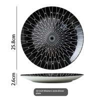 Assiette creuse ronde en porcelaine écologique de style occidental créatif, pour usage commercial et domestique, design moderne et minimaliste