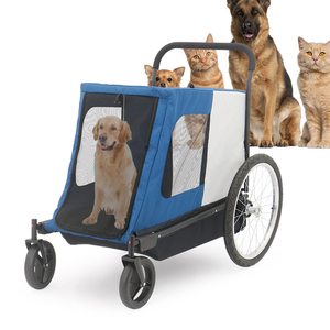 E-RIKE Dog Cat gấp xe đẩy Wagon cắm trại lưới thoáng khí có thể gập lại vật nuôi giỏ hàng với xoay bánh xe - Product Image 5