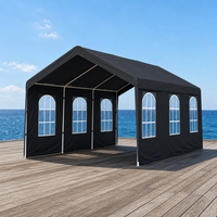 Abri de voiture portable pliable en acier simple 3x6, imperméable, pour usage commercial, extérieur, jardin, publicité