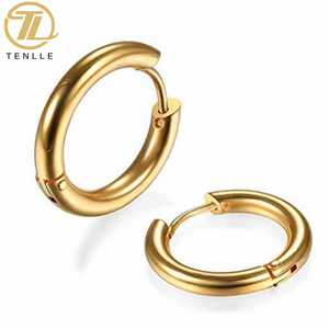 316l Chirurgica In <span class=keywords><strong>Acciaio</strong></span> Inox Ritaglio Huggie Orecchino ad <span class=keywords><strong>anello</strong></span> per le Donne degli uomini - Product Image 1