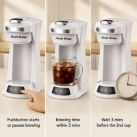 K-CUP Kapsül Otomatik Kahve Makinesi Çok Fonksiyonlu 2'si 1 Arada Pompa Basınçlı Tip Ev ve Otel Kullanımı Enerji Verimli Kolay Temizlenir