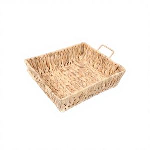 Panier de rangement en jacinthe d'eau tressée écologique avec poignées, couleur personnalisable, MP Décor, pour bureau, maison, stockage de nourriture et de pain – Offre Spéciale - Product Image 1