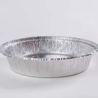 Gobelets ronds jetables empilables en aluminium avec couvercle en plastique, résistants au four et de qualité alimentaire pour un stockage efficace des aliments lors du barbecue