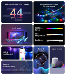 Alta calidad colorido SMD 5050 2835 <span class=keywords><strong>Wifi</strong></span> App Flexible RGB CAMBIO DE Color luces inteligentes Color <span class=keywords><strong>LED</strong></span> tira para Decoración - Product Image 4
