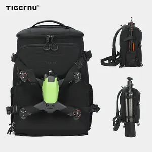 Tigernu户外防水雨罩多功能专业三脚架支架带笔记本电脑隔层的大型相机背包