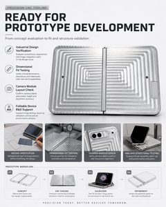 Modelo de Teléfono Plegable de Aluminio, Prototipo CNC, Ayuda de Exhibición para Fotografía y Diseño de Productos - Product Image 4
