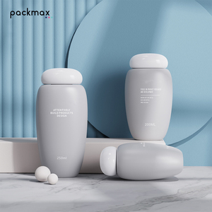 Ensemble de flacons et pots cosmétiques vides personnalisés : Flacon pompe Pebble pour lotion, pot pour crème/masque/crème contour des yeux, 150ml-250ml pour les soins de la peau - Product Image 4